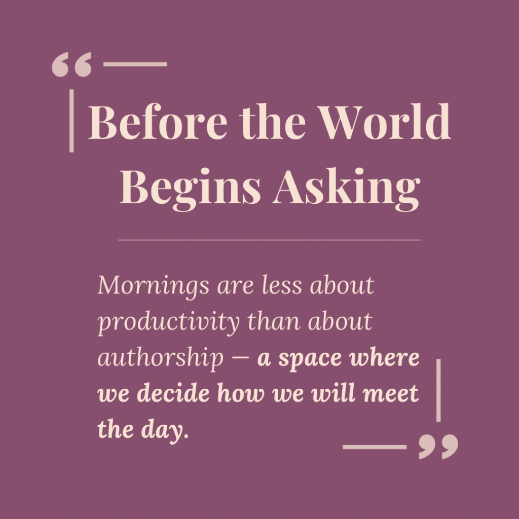 Before the World begins Asking